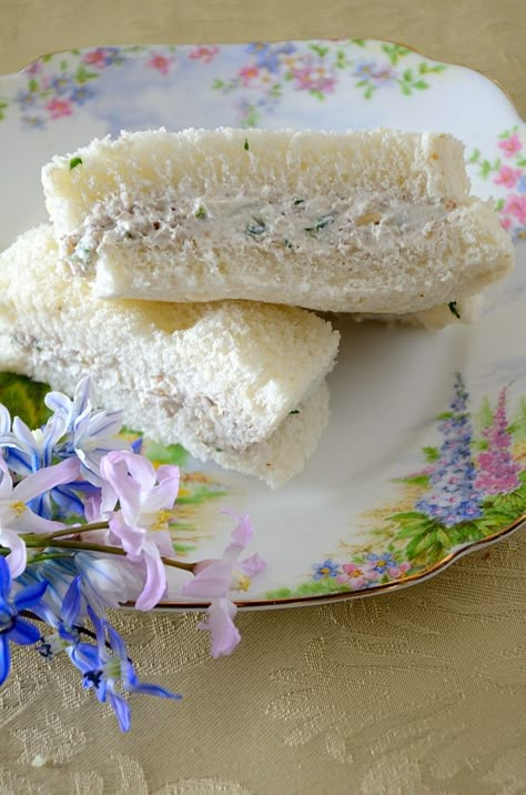 Cream Cheese Tea Sandwiches, Cheese Tea Sandwiches, Walnut Cream Cheese, Tea Party Sandwiches Recipes, Cheese Tea, Cucumber Sandwich, Strawberry Chicken Salad, Walnut Cream, Tea Party Sandwiches