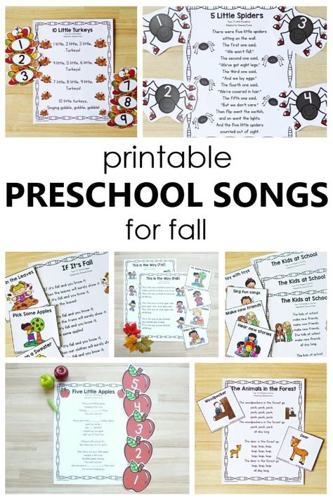 Preschool Songs for Fall - Fantastic Fun & Learning Preschool Circle Time Songs, Forest Animals Preschool, Fun Songs To Sing, Movement Songs, Fall Lesson Plans, Circle Time Songs, Preschool Fall, Youtube Songs, Fall Songs