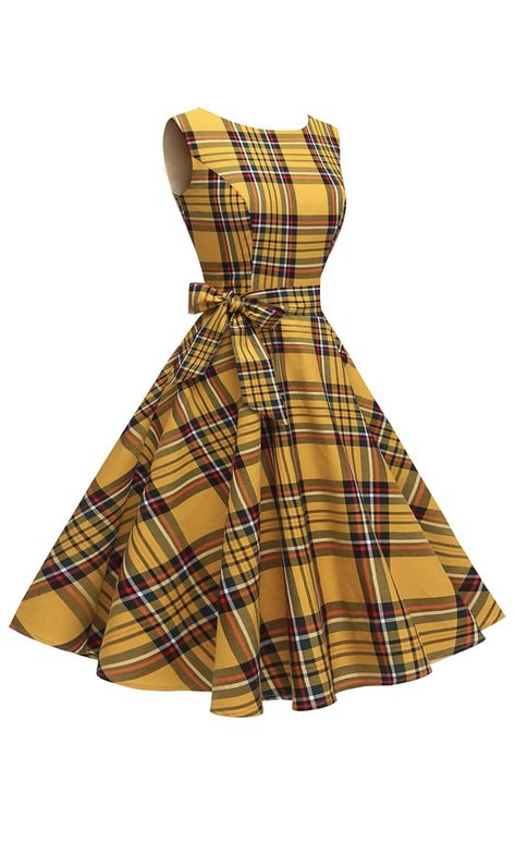 1950s Cocktail Dress, Retro Inspired Dress, 1950s Fashion Dresses, Classy Dress Outfits, Vintage Inspired Dresses, Dress Gold, Vestidos Vintage, 50s Dresses, Latest African Fashion Dresses