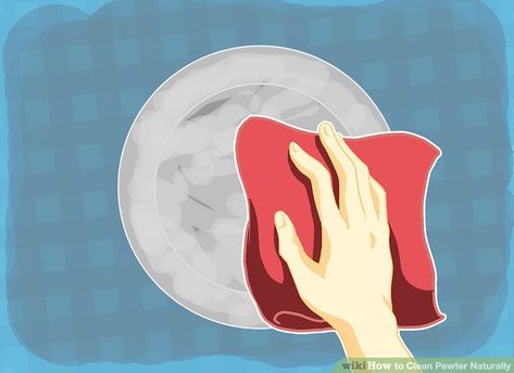 How to Clean Pewter Naturally: 6 Steps (with Pictures) - wikiHow How To Clean Pewter Products, How To Clean Pewter, Cleaning Paste, How Do You Clean, White Chalk, Chalk, Patina, Pure Products, Nature