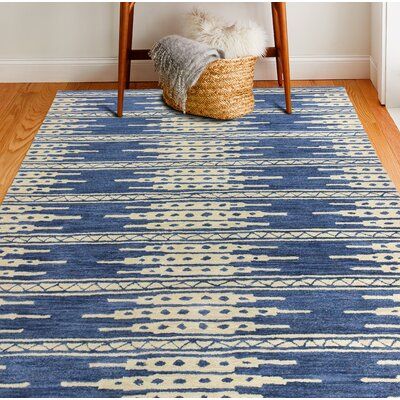 Rug In Breakfast Area, Blue Floor Rugs, Geometric Blue Rug, Mid Century Modern Area Rug, Blue Boho Rug, Nordic Rug, Blue Rugs, Stair Tread Rugs, Teal Rug