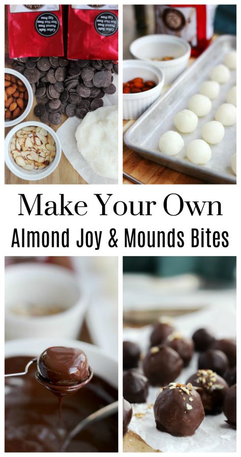 Coconut Patties, Homemade Mounds, Mounds Bars Recipe, Almond Joy Bites, Goodies Ideas, Melt Chocolate In Microwave, Black Forest Cake Recipe, Bon Bons Recipe, Pudding Chia