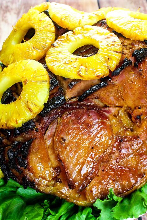 My Honey Pineapple Ultimate Baked Ham Ham Marinade, Hickory Ham, Pineapple Honey Glazed Ham, Baked Spiral Ham, Pineapple Glaze For Ham, Easy Ham Glaze, Honey Ham Glaze Recipe, Baked Ham With Pineapple, Precooked Ham