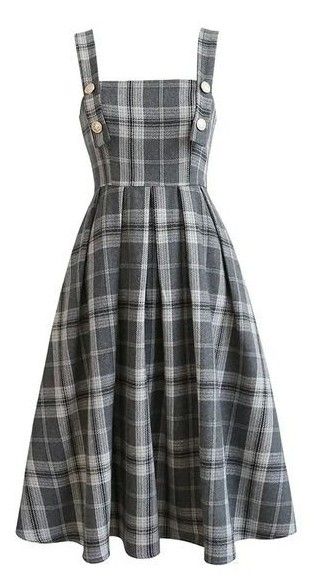 Diy Jumper Dress, Dresses For Tomboys, Green Plaid Dress, Chic Dress Classy, Long Sleeve Skater Dress, Pakistani Fashion Casual, Cami Jumpsuit, Dungaree Dress, Women Blouses Fashion