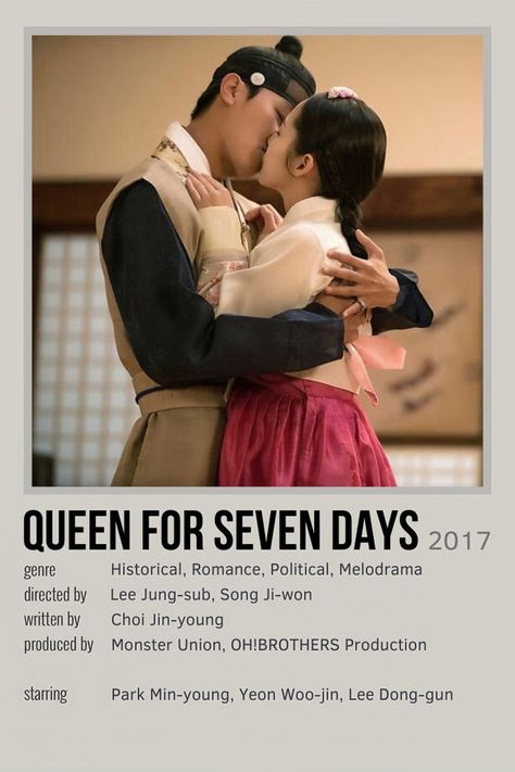 Queen For Seven Days, Yeon Woo Jin, Film Recommendations, Night Film, Choi Jin, Park Min Young, Melodrama, Good Movies To Watch, Seven Days