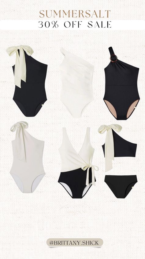 The Bow-Shoulder Ruched Sidestroke curated on LTK Love List, Black Swimsuit, Beach Outfit, Summer Outfits, One Piece, How To Wear, Black, Clothes