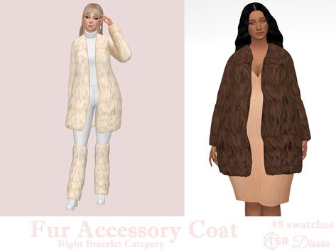 Sims 4 Cc Maxis Match Fur Coat, Sims 4 Fur Coat Accessory, Sims 4 Cc Fur Jacket, Sims 4 Long Coat, Sims 4 Fur Coat Cc, Sims 4 Jacket, Sims 4 Sweater, Sims 4 Mod Folder, Pink Fur Jacket