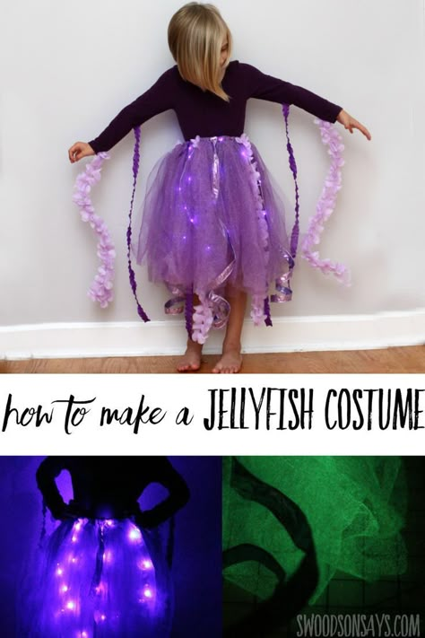 Jellyfish Skirt Diy, Octopus Costume Diy, Diy Jellyfish Costume, Jellyfish Costume Diy, Finding Nemo Costumes, Under The Sea Costume, Sea Creature Costume, Finding Nemo Costume, Under The Sea Costumes