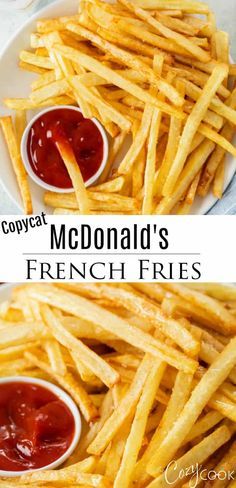 Copycat Appetizers, Mcdonalds French Fries Recipe, Fried Sides, Kid Food Ideas, French Fry Recipe, Water Cornbread, Mcdonald French Fries, Potatoe Recipes, Homemade Fries