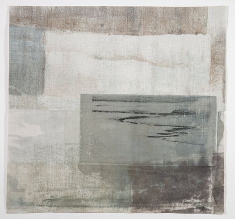 Helen Terry - 2021 Helen Terry, Text Drawing, Dark Tide, Norfolk Coast, Human Activity, Antique Linens, North Sea, Monoprint, Stamp Making