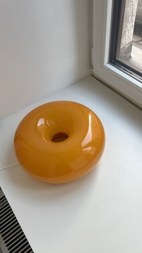 donut lamp orange aesthetic inspo, ikea finds, apartment inspiration insta: mariatmsk Ikea Finds Aesthetic, Ikea Orange Lamp, Ikea Donut Lamp, Donut Lamp, Maximalist Bathroom Decor, Ikea Aesthetic, Joy Decorations, Bubble Lamp, Orange Lamps