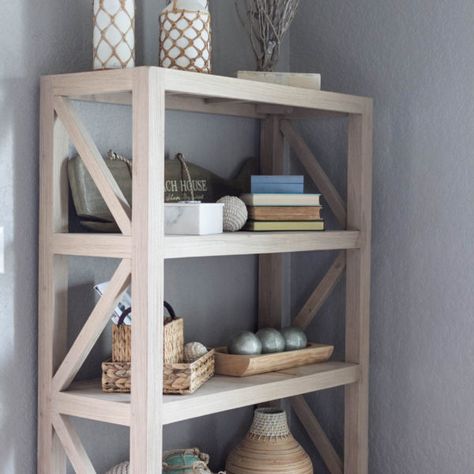 Coastal Bookcase Styling | Iris Nacole Farmhouse Hygge, Coastal Bookcase, New England Coastal Decor, Elegant Coastal Decor, Coastal Curtains, Coastal Flooring, House Coastal, Coastal Bathroom, Bookcase Styling