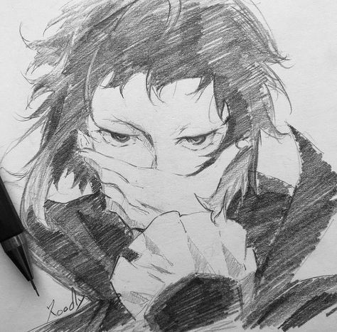 Ryuunosuke Akutagawa, Anime Kitten, Dog Sketch, Amazing Drawings, Bongou Stray Dogs, Stray Dogs Anime, Hand Art Drawing, Dog Drawing, Anime Character Drawing