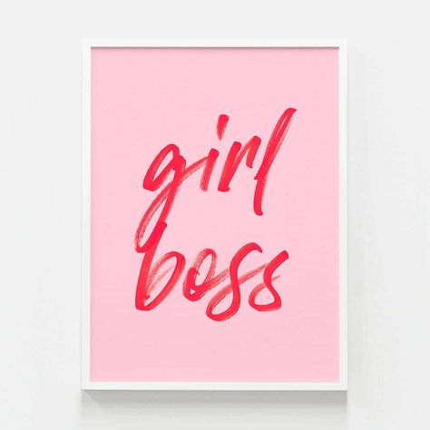 Toddler Girls Bedroom, Girl Boss Print, Beauty Branding Design, Toddler Bedroom Girl, Beauty Branding, Trending Art, Typographic Print, Free Art Prints, Large Artwork