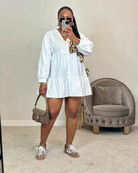 I don’t know why but I’m currently loving white mini dresses😍 Dress @zara thanks mama @zees_wigs Sneakers @adidas Bag @coach Sunglasses @burberry I’ve linked exact / alternatives pieces on my @shop.ltk page. Click link in bio to shop or comment “LINK” or “ SHOP”if you want me to send details to your DM immediately. Like , comment, save and share with other girls who love relatable, realistic and affordable fashion😋❤️ #summertimes #summerdresses #shortdress #ootddetails #ootdblogger #... Mini Dress With Sneakers, Adidas Bags, Coach Sunglasses, Zara Dresses, I Don T Know, Dress With Sneakers, White Mini Dress, Affordable Fashion, Comfy Outfits