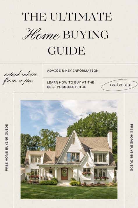 The ultimate home buying guide - a free guide to buying your first home. Advice for learning how to buy at the right price in your area & knowing how to prepare for the process. First Time Home Buyer Programs, First Time Home Buyer Tips, Home Buyer Tips, Listing Descriptions Real Estate, Real Estate Buyer Information Sheet, Buyers Guide Real Estate, Sellers Guide Real Estate, First Time Home Buyer, Buying Your First Home