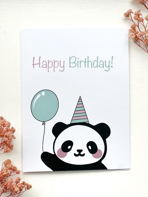 Happy Birthday Panda, Panda Birthday Cards, Happy Birthday Funny Humorous, Silly Gifts, Panda Birthday, Sister Birthday Card, Happy Birthday Funny, Card Happy Birthday, Birthday Funny