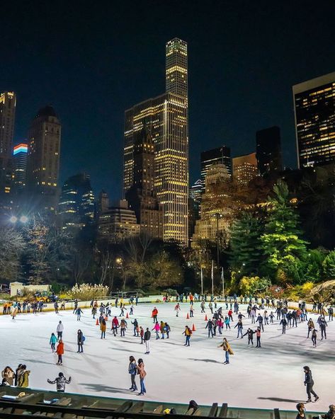 Ice Skating Nyc, Central Park Winter, Nyc Holidays, Nyc Travel Guide, Nyc Fall, Instagram New York, New York Winter, Nyc Christmas, Nyc Hotels