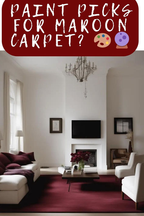 Looking To Freshen Up Walls Against A Maroon Carpet? Discover The Perfect Paint Colors That Will Make Your Room Pop. 🌈✨ Click To Reveal A Palette That Elevates Your Space! #MaroonCarpet #PaintColors #HomeDecor #RoomMakeover #ColorSchemes #InteriorDesign #WallDecor #HomeStyling #DecorTips #LivingSpace #ElegantInteriors #DesignInspiration #HouseGoals #PaintingGuide #CozyHome Red Carpet Room Ideas, Maroon Carpet, Color Palette Interior Design, Drawing Room Design, Red Furniture, Dark Carpet, Red Floor, Farmhouse Paint Colors, Farmhouse Paint