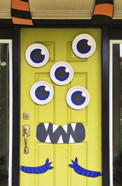 Goofy monster door - Halloween party ideas: Monster Doors Spooky Halloween Door Decorations, Monster Door, Little Monster Birthday, Monster 1st Birthdays, Monster Inc Birthday, Halloween Party Ideas, Monster Birthday Parties, Monster Theme, Halloween Front Porch