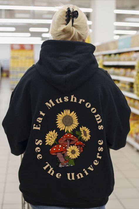 mushroom sweatshirt	mushroom shirt	cottage core shirt	stay trippy	oversized sweatshirt	y2k sweatshirt	womens hoodie	trendy hoodie	sunflower sweatshirt	retro hoodie	cute hoodie	mens hoodie	mushroom lover gift Hippie Sweater, Trippy Clothes, Stay Trippy Little Hippie, Hippie Sweaters, Hippie Hoodie, Rave Girl, Hippy Chic, Style Sweatshirt, Cool Hoodies