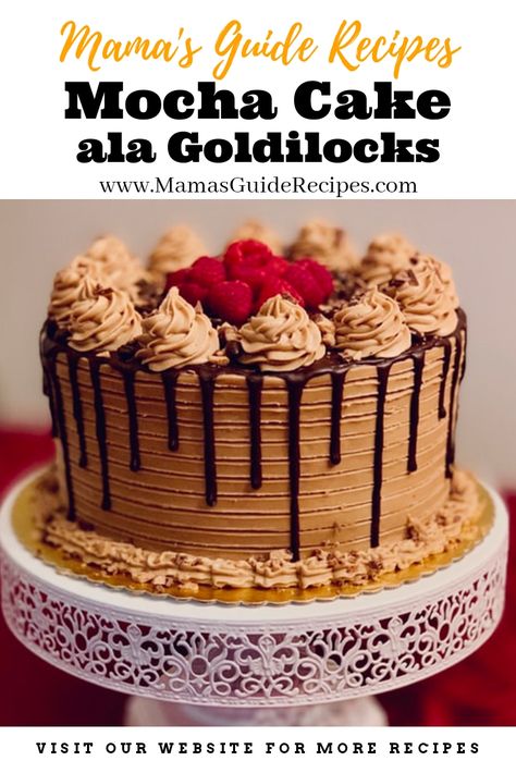 Mocha Cake Recipe Easy, Filipino Mocha Cake Recipe, Easy Mocha Cake, Goldilocks Mocha Cake Recipe, Mocha Cake Design, Mocha Roll Cake Recipe, Mocha Chiffon Cake Recipe, Mocha Cakes, Filipino Cake