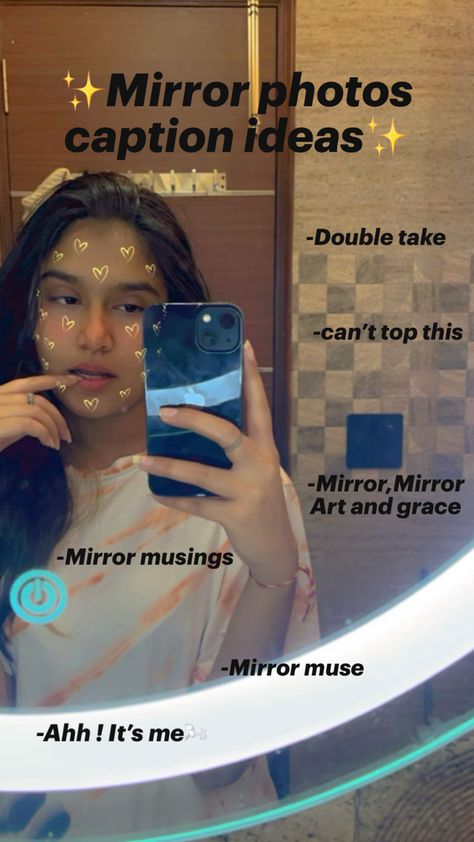 Mirror pictures caption ideas Mirror Photo Captions, Photo Captions, Caption For Girls, Mirror Aesthetic, Caption Ideas, Instagram Words, Instagram Photo Editing, Photo Caption, Mirror Photo