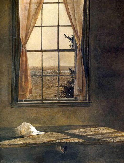 andrew wyeth Painting Of A Window, Wyeth Andrew, Windows Painting, Andrew Wyeth Paintings, Andrew Wyeth Art, Jamie Wyeth, Nc Wyeth, American Painters, Andrew Wyeth