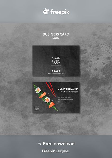 Sushi Business Card, Restaurant Card Design, Business Card Restaurant, Restaurant Card, Business Restaurant, Food Business Card, Branding Checklist, Restaurant Business Cards, Menu Card Design