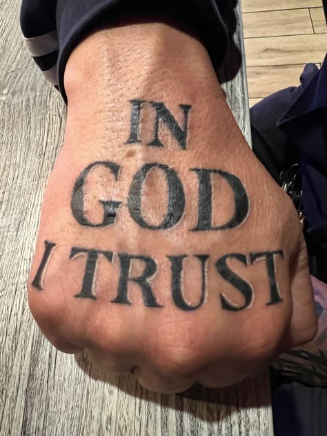 Lords Prayer Tattoo, In God We Trust Tattoo, Tattoos God, In God I Trust, Trust Tattoo, Prayer Tattoo, Lords Prayer, Religious Tattoo, Spiritual Tattoos