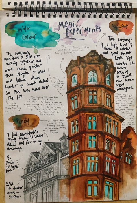 Architecture Title Page, A Level Art Sketchbook Architecture, Architecture Title Page Gcse Art, Alevel Sketchbook Art Architecture, Layers Gcse, Buildings Title Page Gcse Art, A Level Art Final Piece Architecture, Gcse Art Buildings Final Piece, Coursework Art