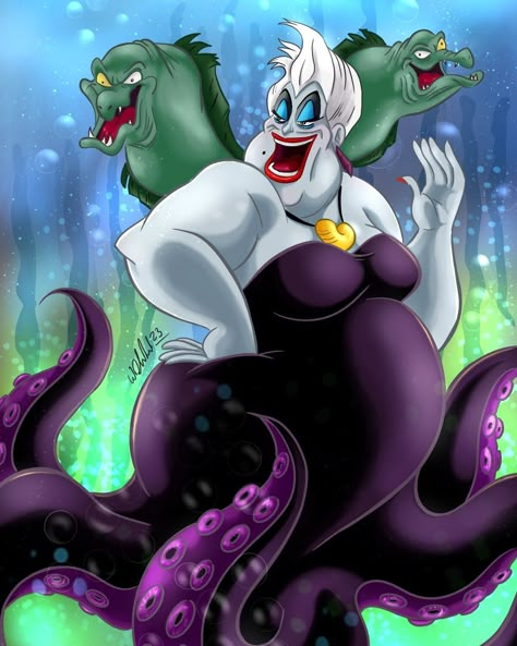 Ursula Tattoo, Disney Amor, Art Spiderman, Disney Merch, Disney Fanart, Creation Art, Hal Decor, Sea Witch, Art Disney