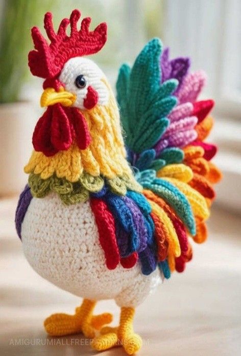 Crochet Bird Patterns, Crochet Toys Free, Easy Crochet Animals, Crochet Chicken, Crochet Birds, Pola Amigurumi, Crochet Baby Toys, Crochet Animals Free Patterns, Crochet Amigurumi Free