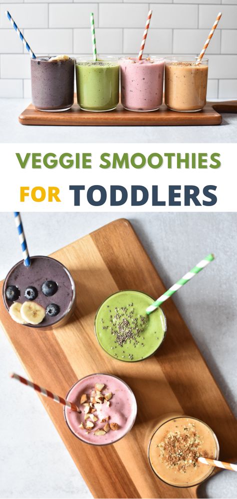 Veggies To Add To Smoothies, Easy Healthy Veggie Meals, Healthy Kid Smoothies Recipes, Kid Smoothies Healthy Picky Eaters, Best Smoothie For Kids, Clean Simple Eats Smoothie Recipes, Toddler Fruit Ideas, Whole Foods Snacks For Kids, Smoothie With Hidden Veggies