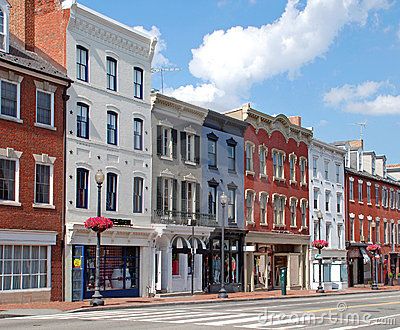 Small Town Main Street 9 Royalty Free Stock Images - Image: 17506029 Small Town Architecture, Small Town Street Photography, House Upstairs, Small Town Buildings Main Street, Historic Main Street Buildings, Small Town America Main Street, Downtown Buildings, Small Towns Usa, Town Building