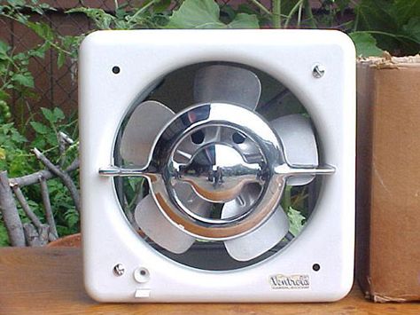 vintage NOS Ventrola kitchen exhaust fan Kitchen Fan Ideas, Wall Exhaust Fan Kitchen, Bathroom Fan Ideas, Kitchen Exhaust Fan Ideas, Kitchen Exhaust Fans, Kitchen Exhaust Fan, Kitchen Fans, Remodeling Hacks, Fan Ideas