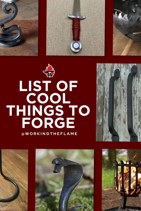 Fire up your creativity with our list of 10 really cool things to forge in 2024! From intricate jewelry to functional tools, explore exciting projects that will ignite your passion for blacksmithing. Perfect for beginners and seasoned smiths looking for their next masterpiece.   #BlacksmithingProjects #Forging #CoolThings #Blacksmith #Blacksmithing #ForgeProjects #WorkingTheFlame Forging Ideas Blacksmithing, Easy Forging Projects, Forge Ideas Blacksmithing, Easy Blacksmith Projects, Easy Blacksmithing Projects, Forge Gifts, Black Smithing Projects, Beginner Blacksmith Projects, Blacksmith Projects That Sell