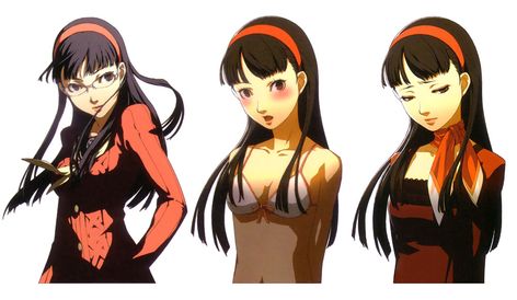 Yukiko Amagi Costumes - Characters & Art - Persona 4 Persona 4 Art, Soejima Shigenori, Persona Sprites, Persona 4 Yukiko, Amagi Yukiko, Yukiko Amagi, Shigenori Soejima, Sheet Dress, Blush Cardigan