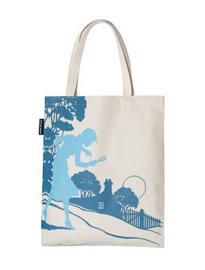 Nancy Drew tote from Book Riot Nancy Drew Party, Canvas Book Bag, Nancy Drew Books, Library Bag, Donate Books, Book Titles, Book Tote Bag, Literary Gifts, Nancy Drew