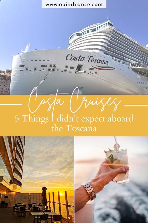 5 Things I didn’t expect on our Costa Toscana cruise Travelling Europe, Costa Cruises, Life In France, Cruise Ports, Ocean Cruise, Mediterranean Cruise, Princess Cruises, Cruise Lines, Countries To Visit