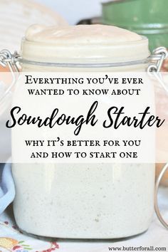 This is the ultimate sourdough guide! If you are ready to start a journey into sourdough then you need to start right here! I give you all the information you will need to start and maintain a healthy sourdough starter, common sourdough terms, tools of the trade, troubleshooting tips and so much more. Visit the Butter For All blog to dive into the world of sourdough! #realfood #traditionalfood #fermentedfood #sourdough #wapf #nourishingtraditions #wisetraditions #baking Dough Starter, Sourdough Bread Starter, Sourdough Starter Discard Recipe, Homemade Sourdough Bread, Bread Starter, Sourdough Starter Recipe, Wild Yeast, Sour Dough, Sourdough Baking