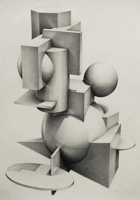 Form In Art, Decorative Accents, A Pencil, A Drawing, Pencil Drawing, Geometric Shapes, Pencil, Sketch, Architecture