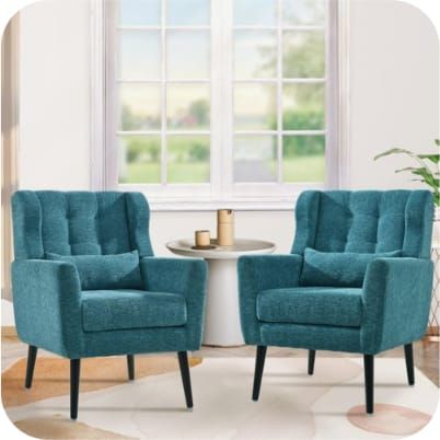 Balcony Restaurant, Shop Reception, Small Chairs, Simple Profile, Teal Chair, Accent Chair Set, Chair For Living Room, Reception Room, Single Sofa Chair