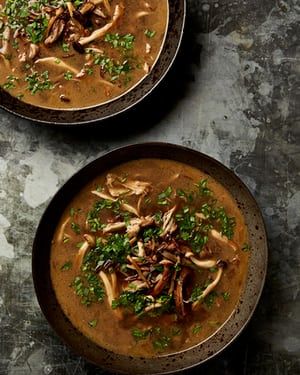 Yotam Ottolenghi’s recipes for warming autumn soups | Life and style | The Guardian Autumn Soups, Chestnut Soup, Otto Lenghi, Soup Thai, Thai Pork, Yotam Ottolenghi Recipes, Soups Chicken, Pork Dumplings, Ottolenghi Recipes