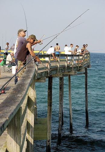 Nags Head Fishing Pier on the Outer Banks, NC Obx Stuff, Nc Beaches, Doing Your Best, Salt Water Fishing, Fishing Pier, Nags Head, Surf Fishing, Cape Hatteras, Outer Banks Nc