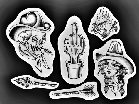 traditional, old school, western tattoo Traditional Spur Tattoo, Neo Traditional Western Tattoo, Traditional Western Tattoo Flash, Traditional Country Tattoo, American Traditional Western Tattoo, Western Hand Tattoos, Wild West Tattoo, Traditional Western Tattoo, Western Flash Tattoo