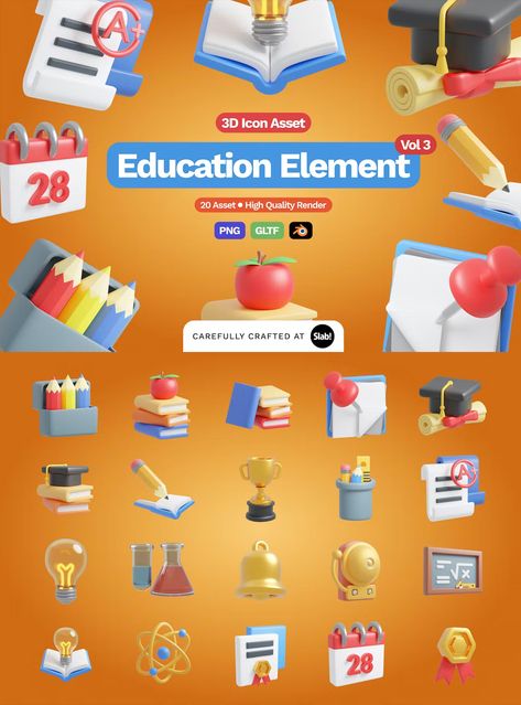 Canva 3d Elements, 3d Elements, Canva 3d Elements Code, World Teacher Day, World Teachers, 3d Icons, 3d Illustration, Interface Design, Layout