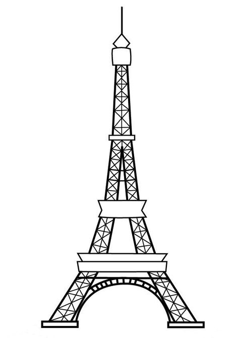 Cartoon Eiffel Tower, Monuments Drawing, Eiffel Tower Cartoon, Eiffel Tower Drawing, Tower Drawing, فن النسيج, Paris Drawing, Torre Eiffel Paris, Eiffel Tower Art