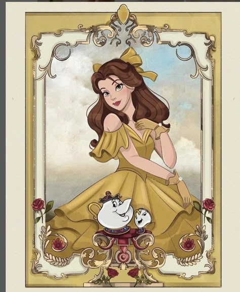 Belle Aesthetic Wallpaper, Sketches Procreate, Arts Doodle, Belle Aesthetic, Beauty And The Beast Art, Beauty And The Beast Wallpaper, Deco Disney, Disney Character Art, Belle And Beast