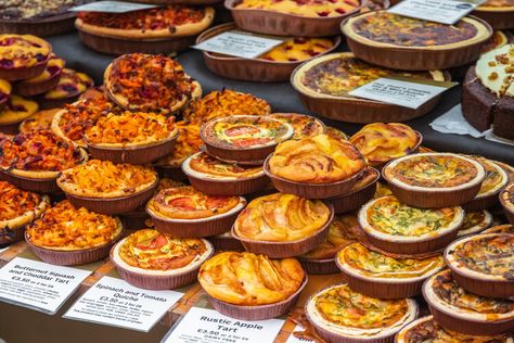 The Best Pie Shop In New York — iHeartRadio Pie Display, London Markets, Markets In London, Best Markets In London, Tomato Quiche, Samosa Chaat, Vietnamese Iced Coffee, Pie Shop, Best Pie